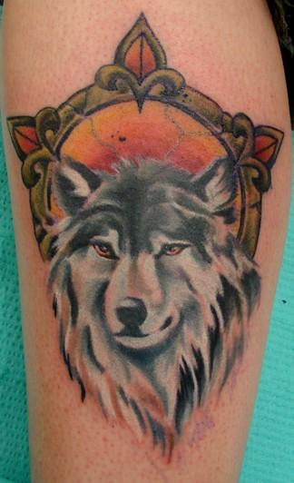 american-traditional-wolf-tattoo-design