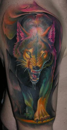 angry-wolf-tattoo-sleeve