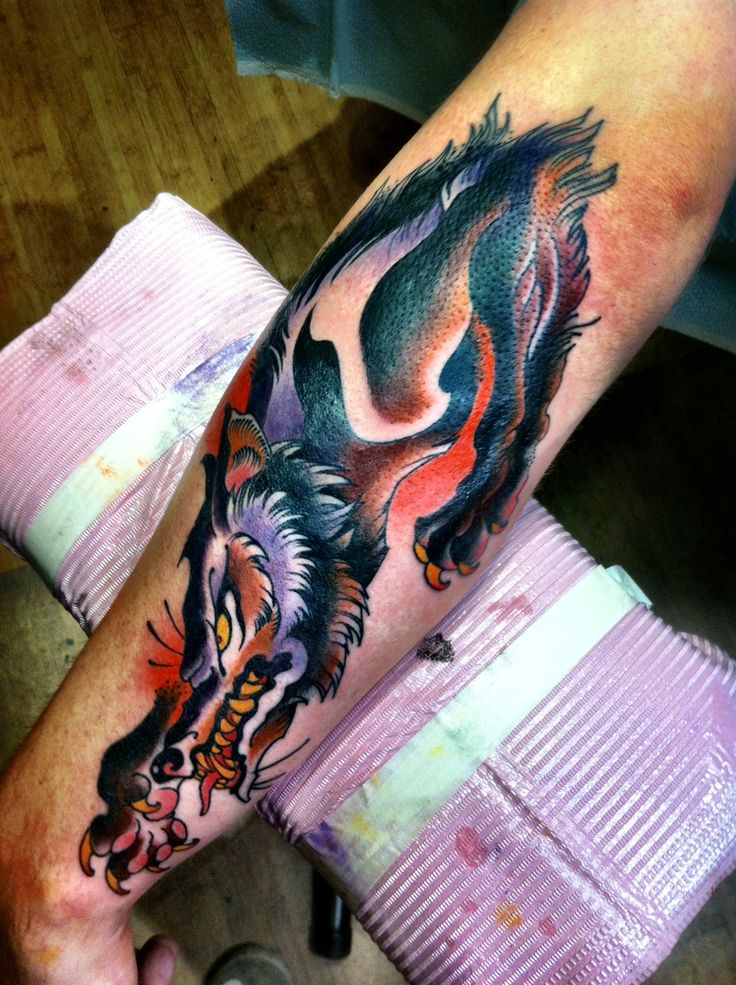 colorful-wolf-tattoo
