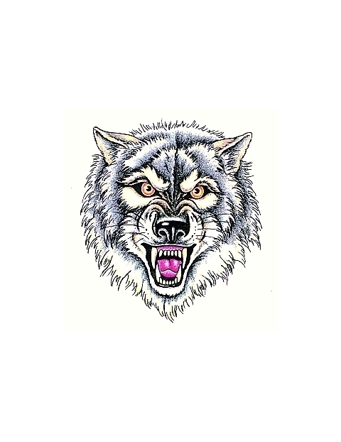 fierce-black-wolf-face-tattoo-designs