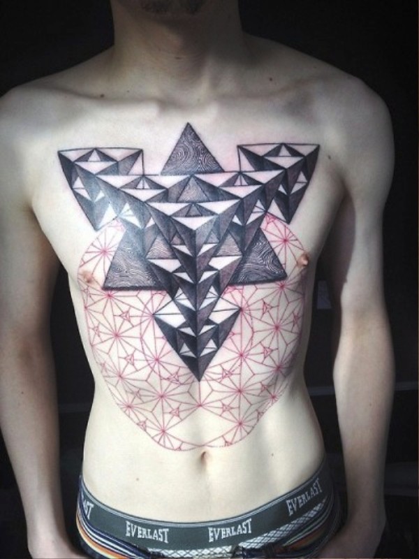 geometric-chest-tattoo