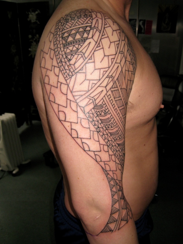 geometric-tattoo-sleeve-arms-design