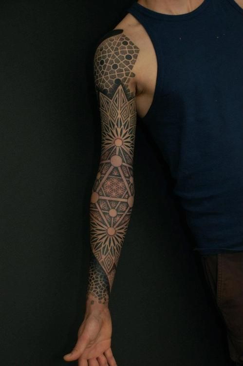 Geometric Tattoo Sleeve Patterns Yo Tattoo