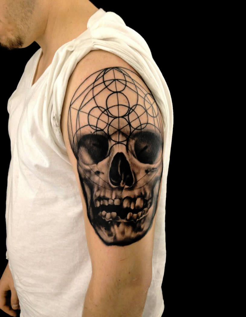 geometric-tattoo-with-skull