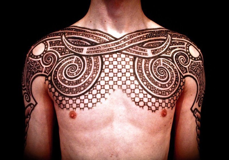geometric-tribal-tattoo-chest