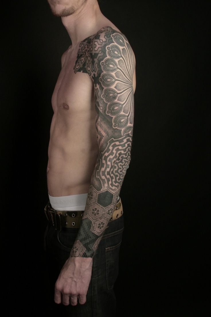 geometric-tribal-tattoo-sleeve