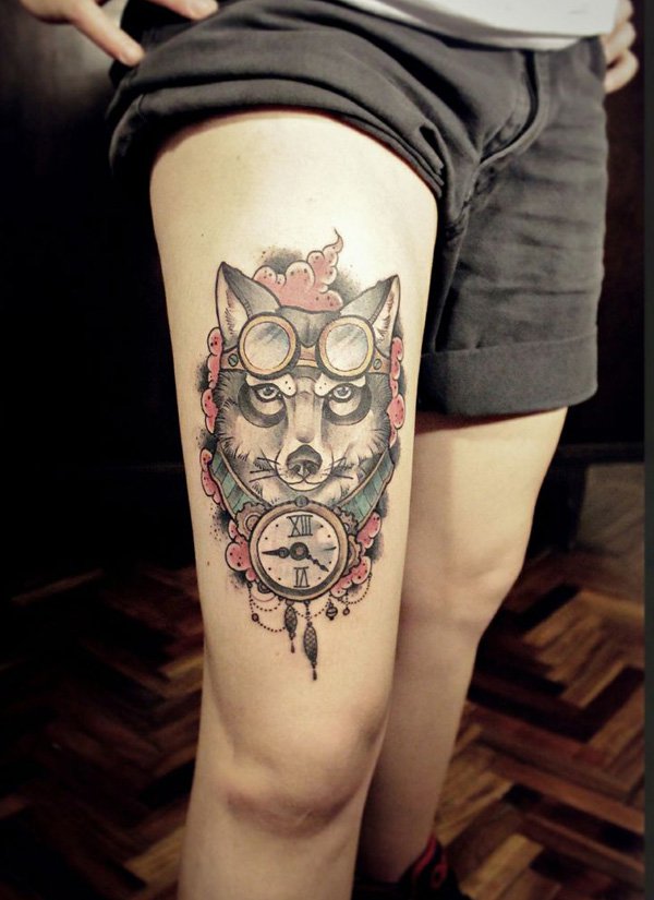 geometric-wolf-tattoo-designs