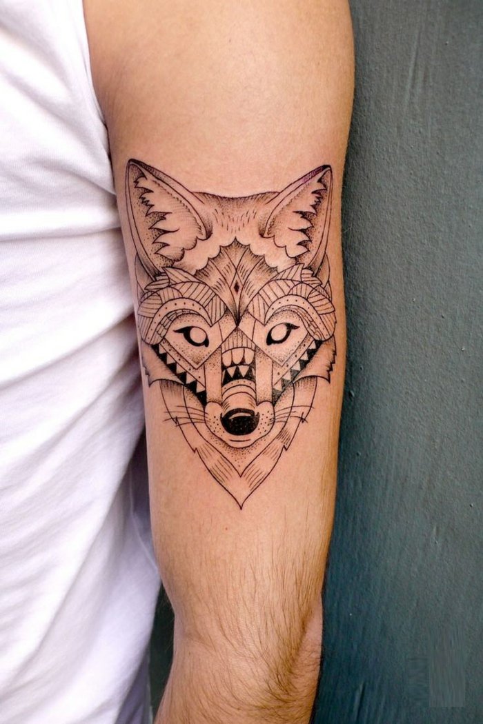 geometric-fox-tattoo