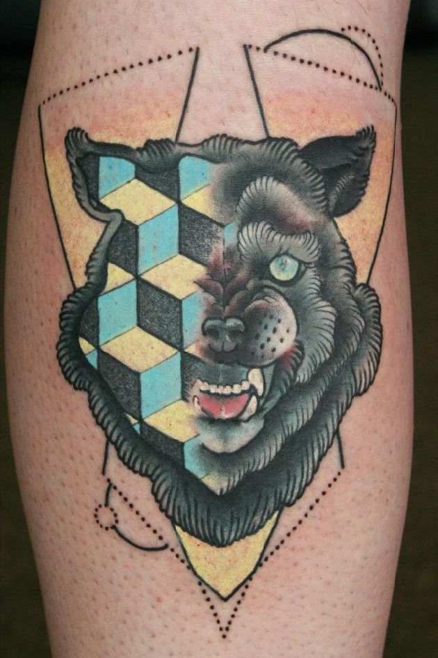 indian-wolf-tattoo-design