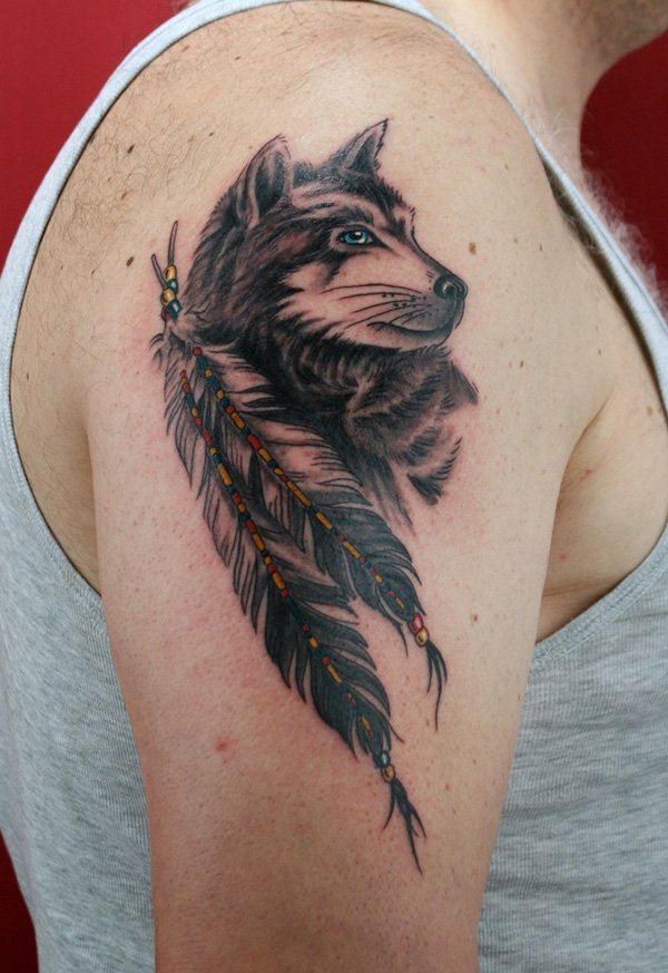 indian-wolf-tattoo-designs
