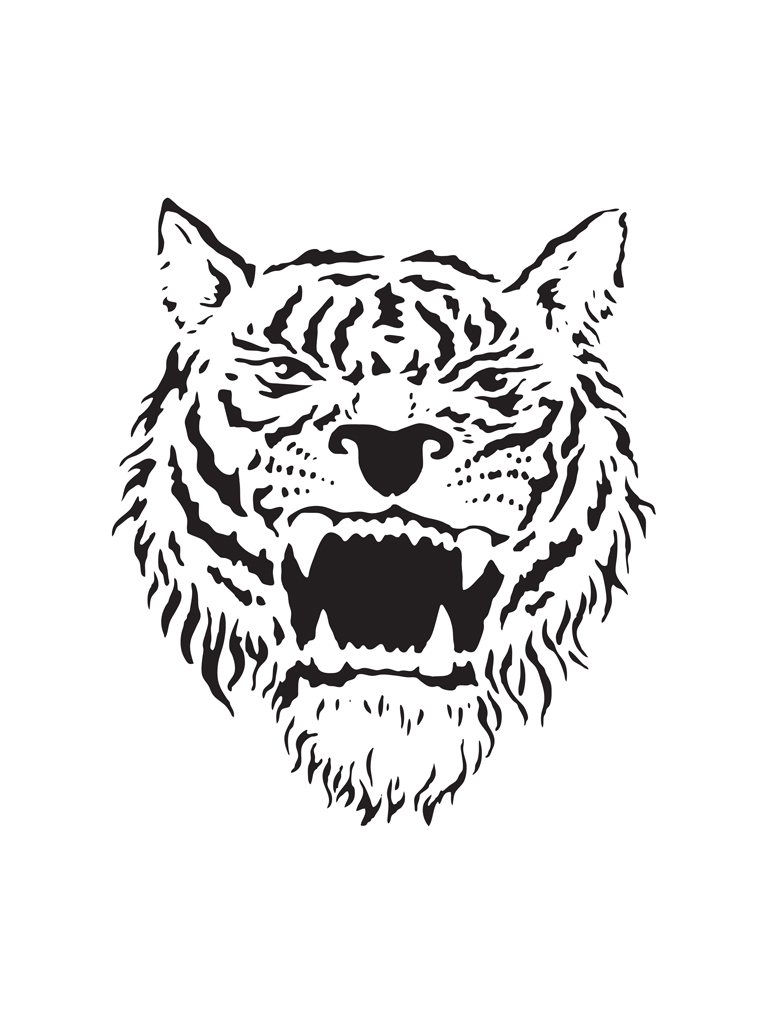 lion-chest-tattoo-stencil