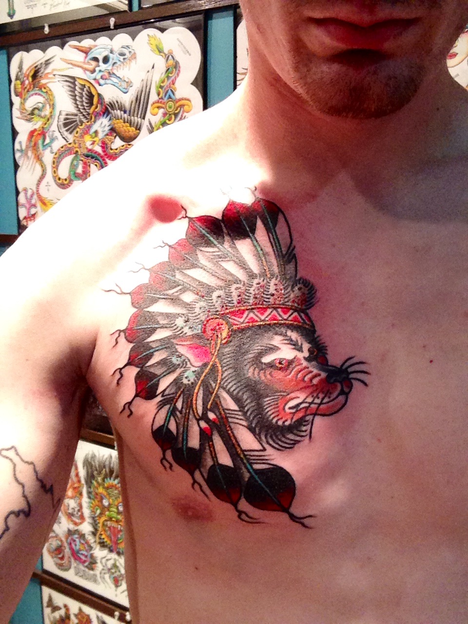 native-american-traditional-wolf-tattoo
