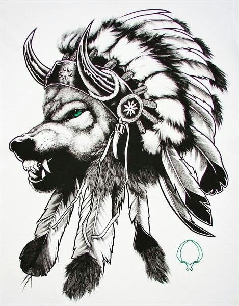 native-american-wolf-headdress-tattoo