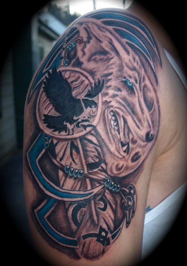 native-american-wolf-tattoos