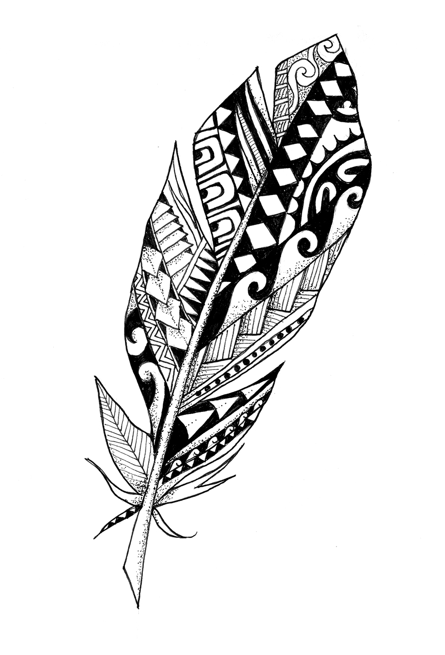 polynesian-feather-tattoo-design