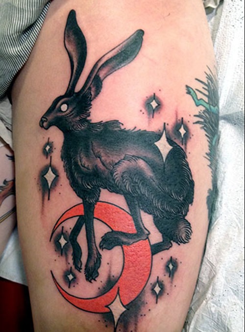 rabbit-and-moon-tattoo