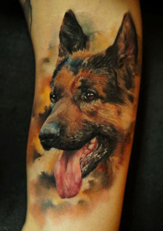 realistic-german-shepherd-tattoo