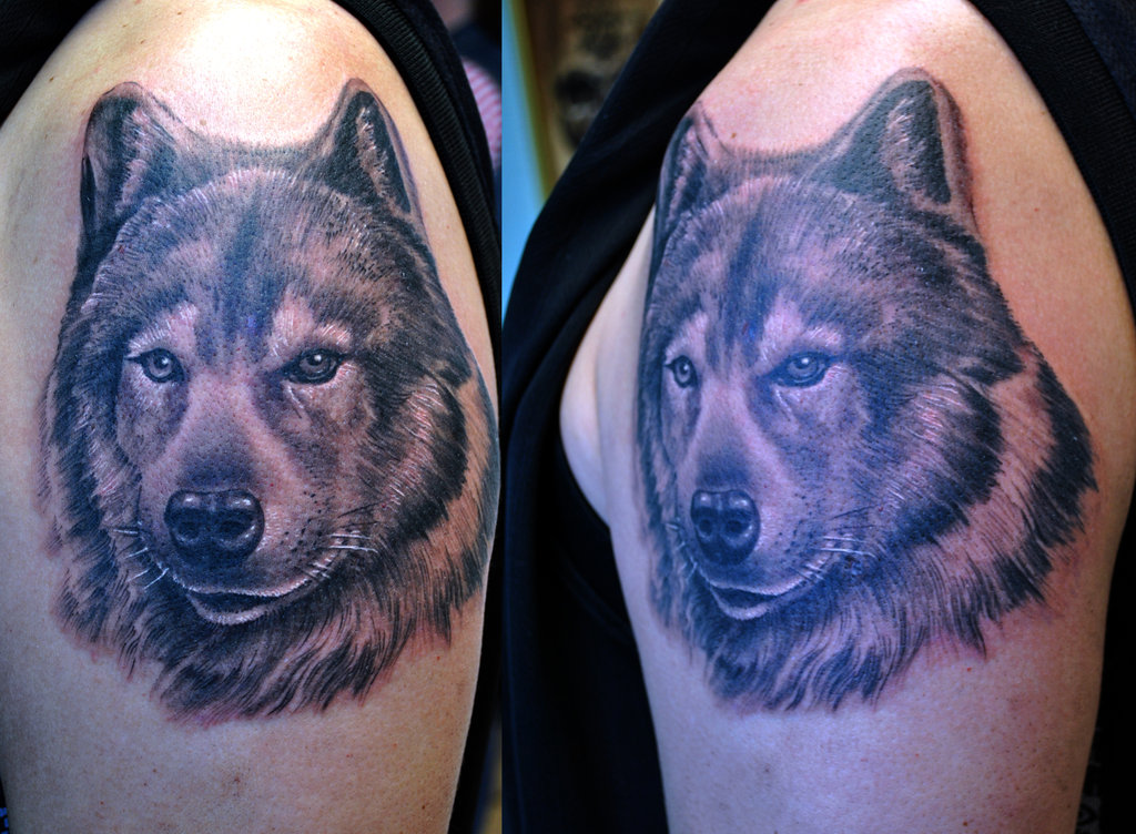 realistic-wolf-head-tattoo