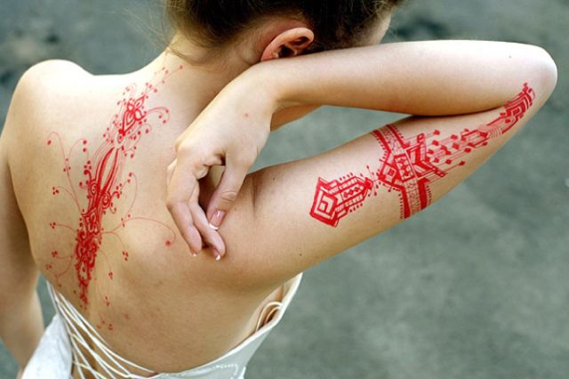 red-geometric-tattoo