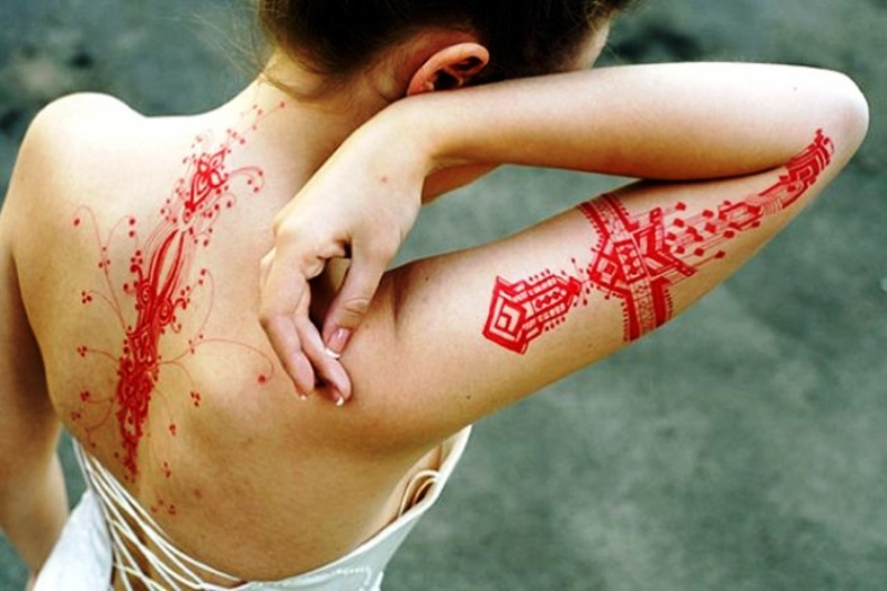 red-geometric-tattoo