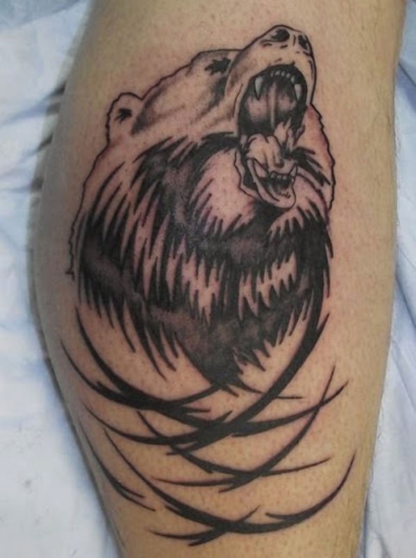 roaring-bear-tattoo-tribal