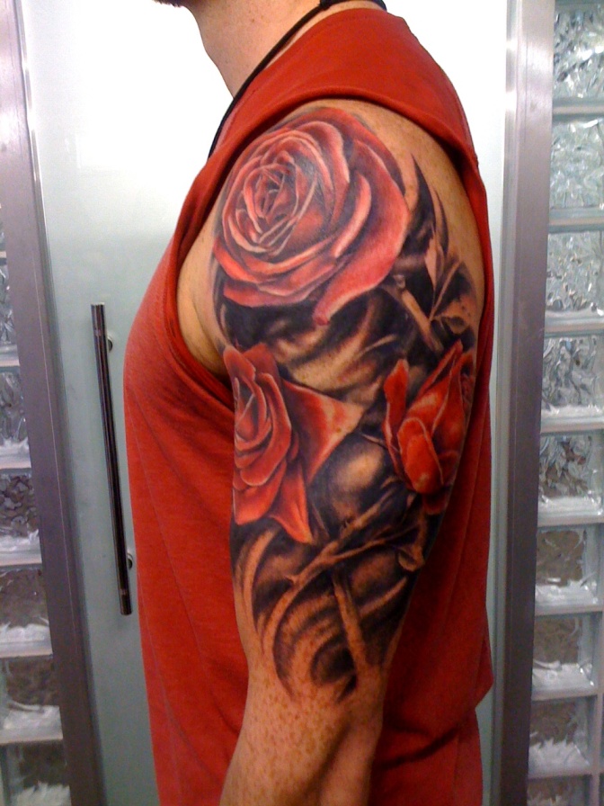 rose-half-sleeve-tattoo-design-2014