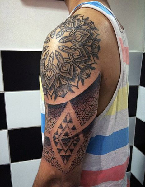 sacred-geometry-half-sleeve-tattoo-designs