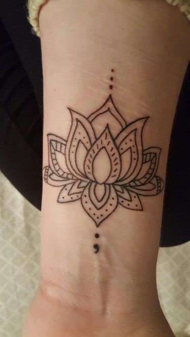 semicolon-tattoo-lotus-flower
