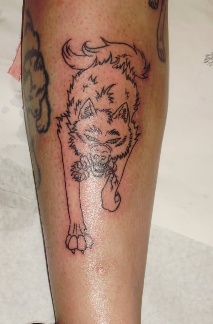 small-wolf-tattoos-for-women-leg