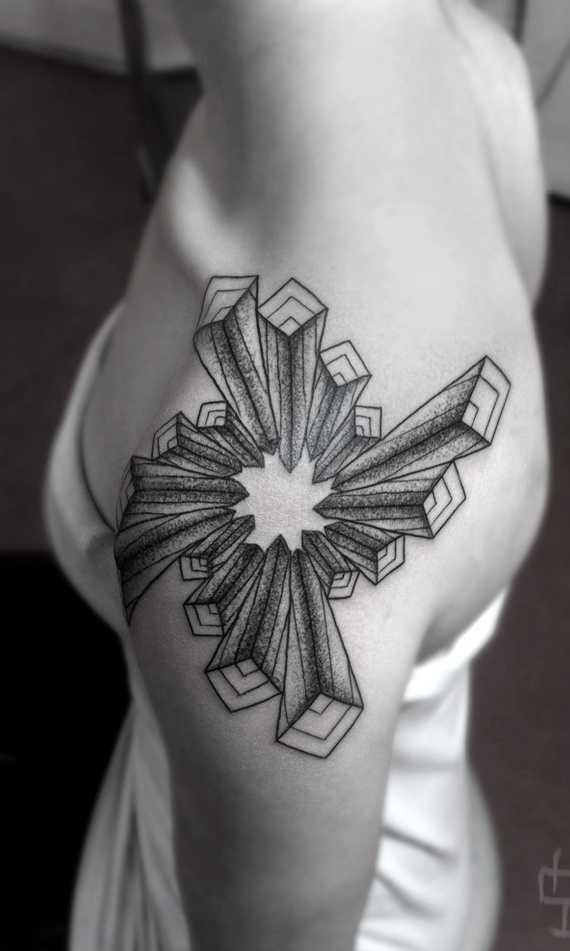 star-tetrahedron-tattoo-design