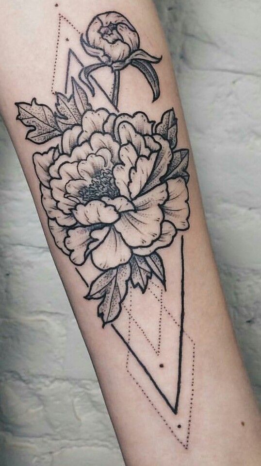 triangle-and-rose-tattoos