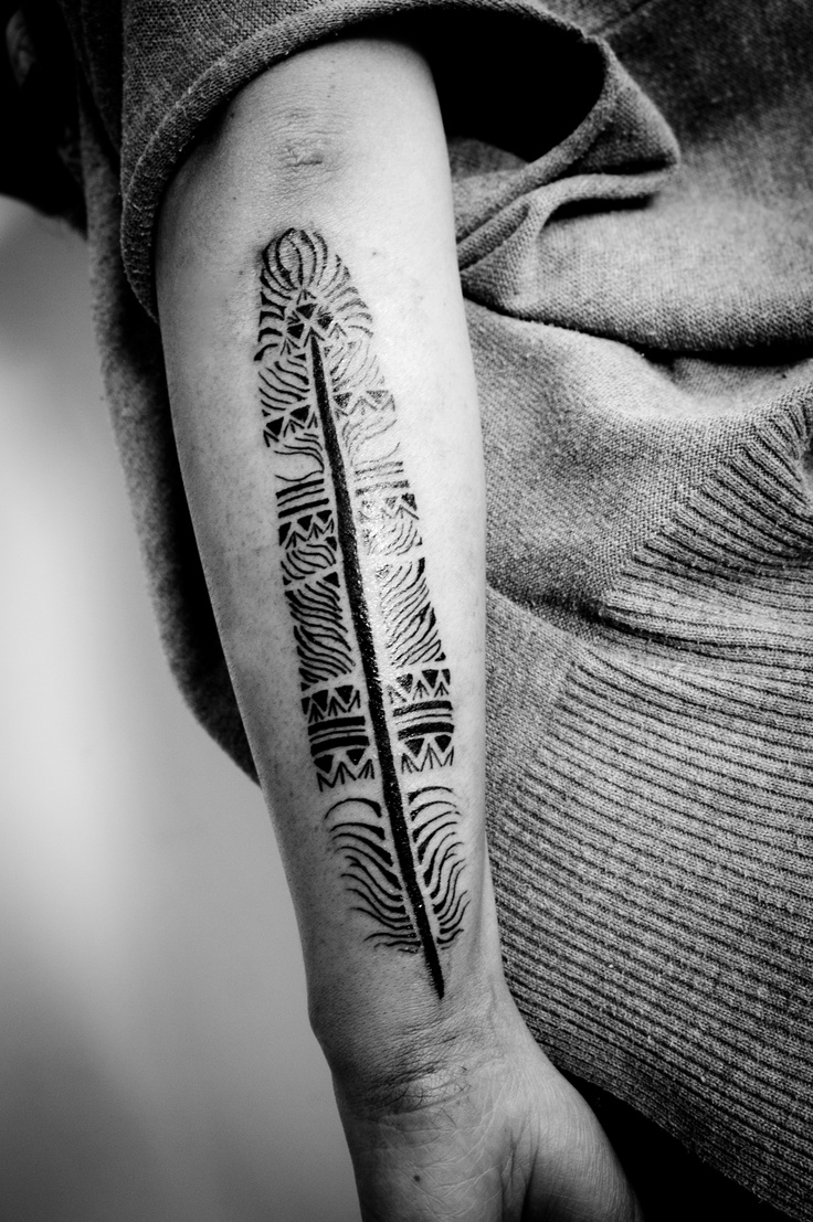 tribal-feather-tattoo