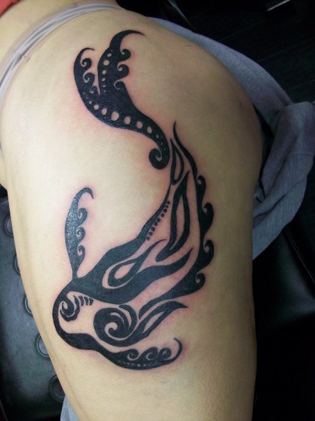 tribal-koi-fish-tattoo