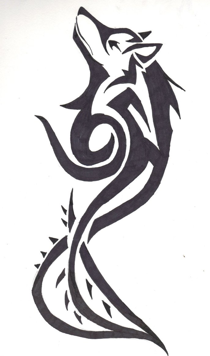 tribal-wolf-tattoo