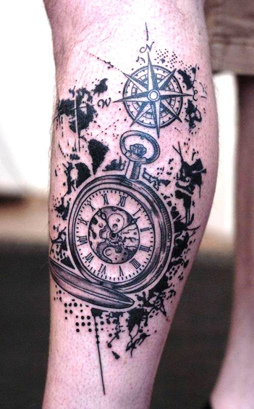 watch-and-compass-tattoo