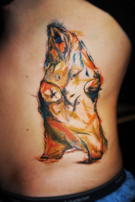 watercolor-bear-tattoo