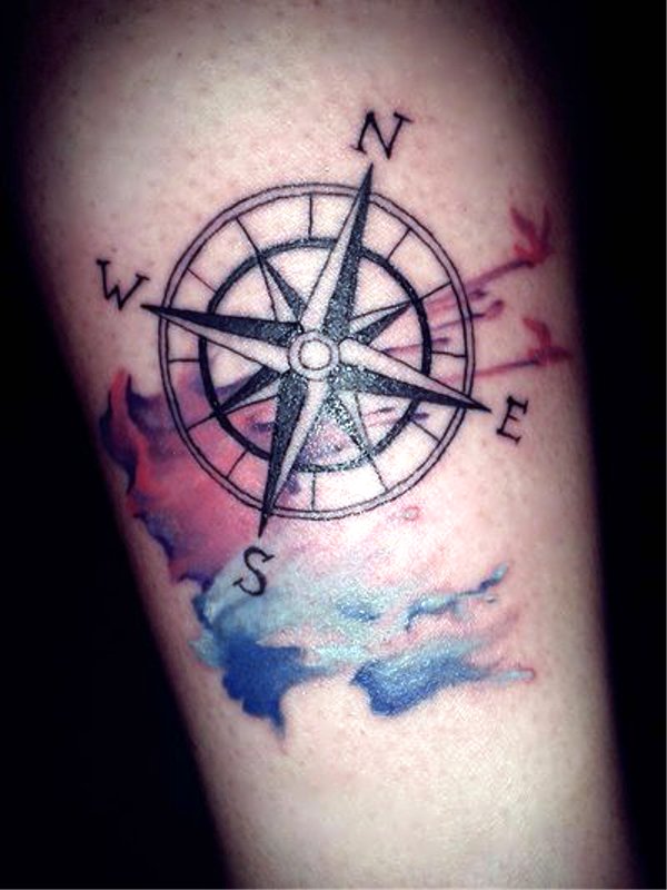 watercolor-compass-tattoos