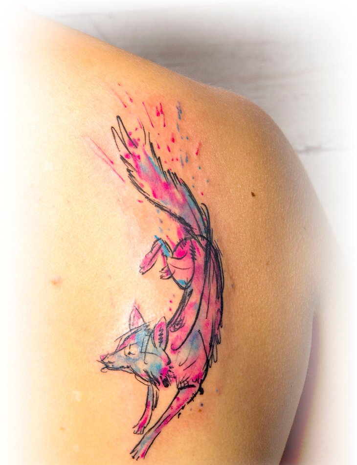 watercolor-fox-tattoo-back