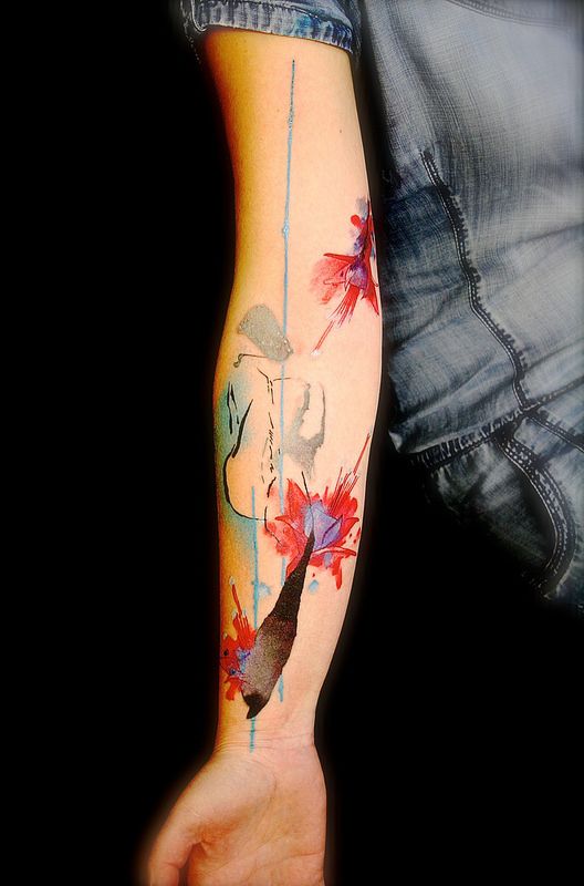 watercolor-geometric-tattoowatercolor-geometric-tattoo