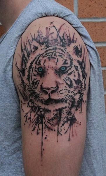 watercolor-tiger-tattoo-design-ideas