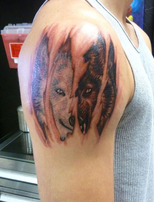 watercolor-wolf-tattoos