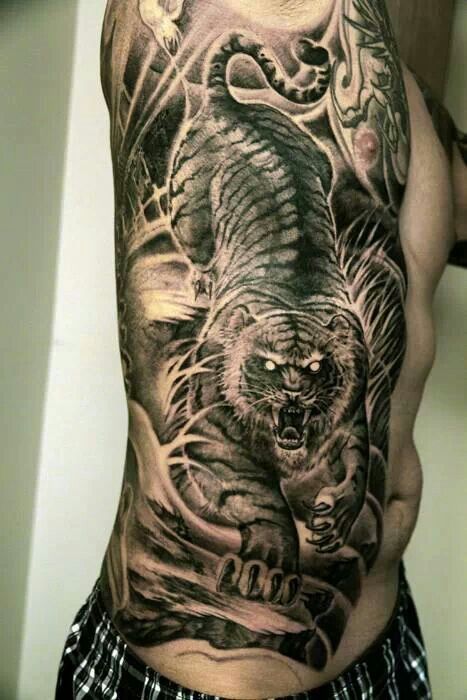 white-tiger-rib-tattoos