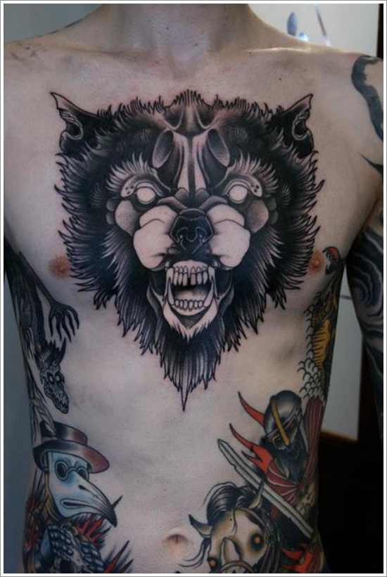 wolf-chest-tattoo-designs