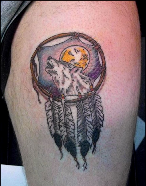 wolf-dreamcatcher-tattoo