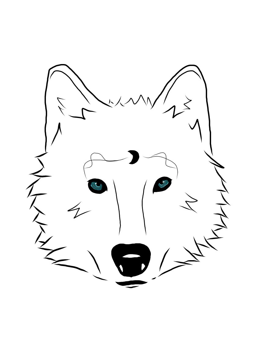 wolf-head-outline-drawing