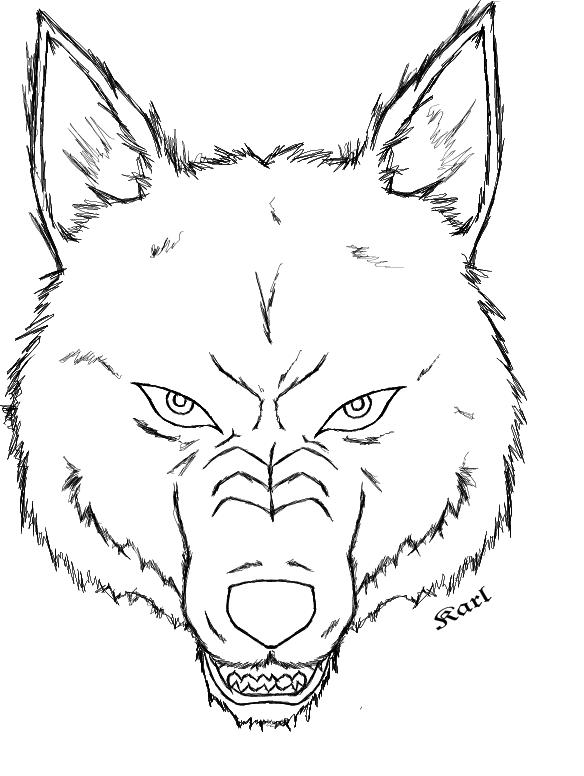 wolf-head-outline