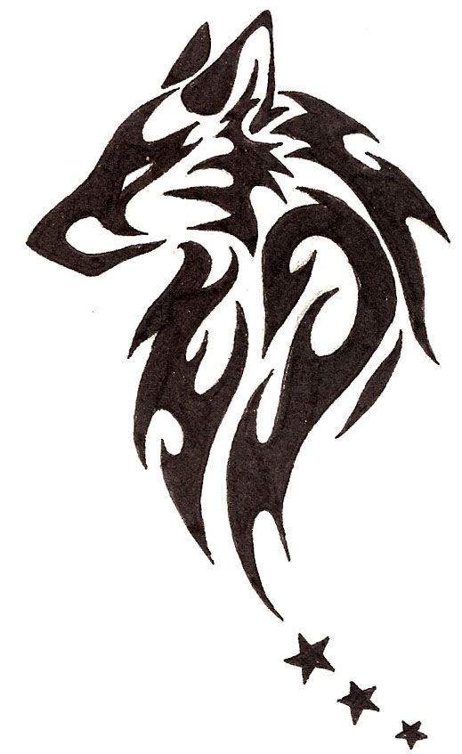wolf-head-tribal-tattoo-design