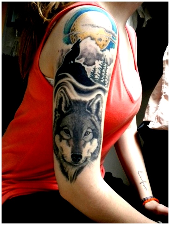 wolf-sleeve-tattoo-design