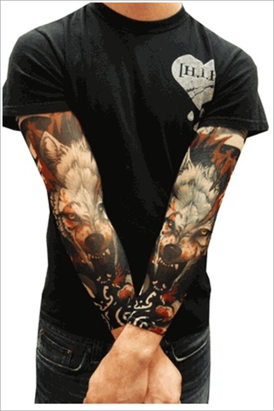 wolf-sleeve-tattoo-designs