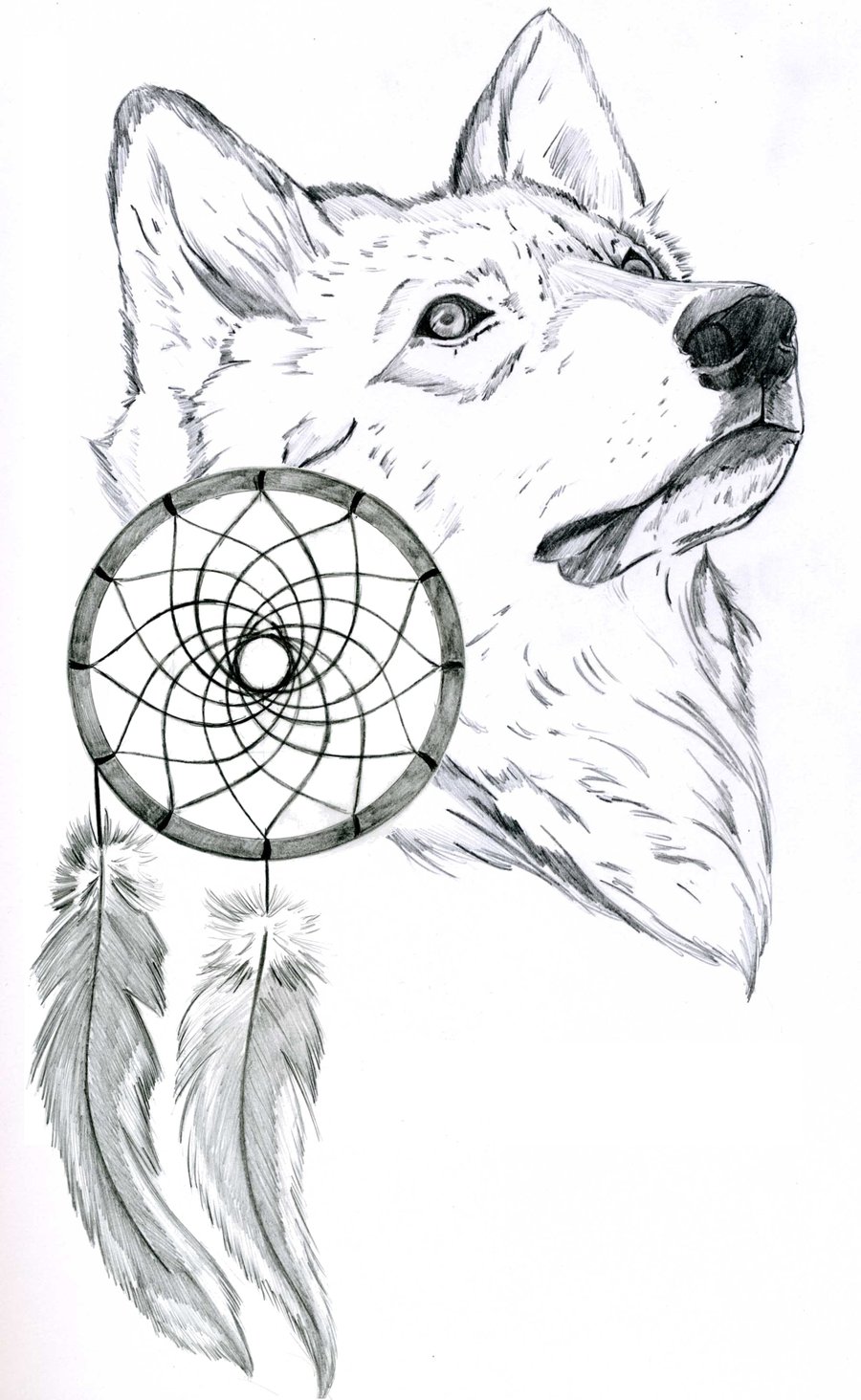 wolves-dream-catchers-drawings